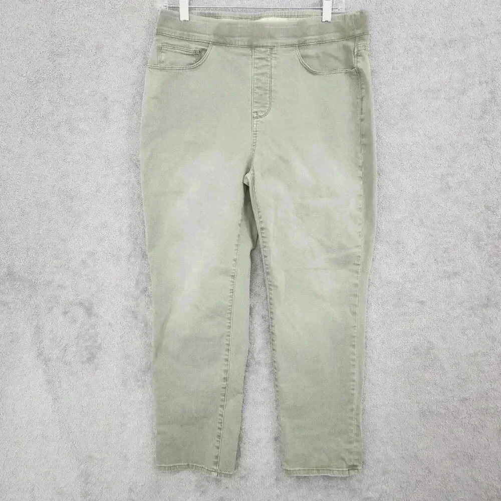 💥   Womens Stretch Pants Medium Cotton Lycra Sage Green